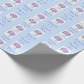 手水絵を描色小ラベンダーありがとう ラッピングペーパー (角)