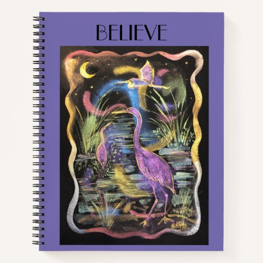 手水絵を描色紫エグレ信じツジャーン ノートブック (正面)