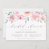 手水絵を描色花ブライダルシャワー 招待状 (正面)