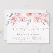 手水絵を描色花ブライダルシャワー 招待状 (正面)