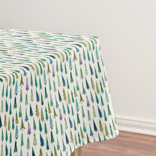 手水色の色彩の鮮やかクリスマスツリー テーブルクロス (インサイチュ)