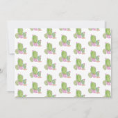 手水色サボテン植物引っ越し祝いパーティーパーティー 招待状 (裏面)