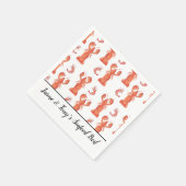 手水色シーフードボイルロブスターエビ スタンダードカクテルナプキン (角)