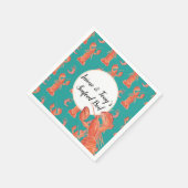 手水色シーフードボイルロブスターエビ スタンダードカクテルナプキン (角)