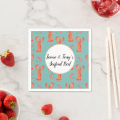 手水色シーフードボイルロブスターエビ スタンダードカクテルナプキン (インサイチュ)