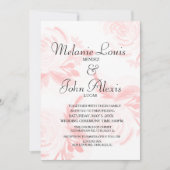 手水色バラピンクボタニカル結婚ズ 招待状 (正面)
