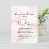 手水色バラピンクボタニカル結婚ズ 招待状 (スタンド正面)