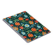 手水色図解入りの、写真付きのの花模様 ノートブック (右側)