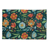 手水色図解入りの、写真付きのの花模様 枕カバー (裏面)