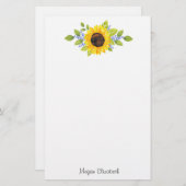 手水色彩の鮮やか色ひまわりスワッグ 便箋 (正面/裏面)