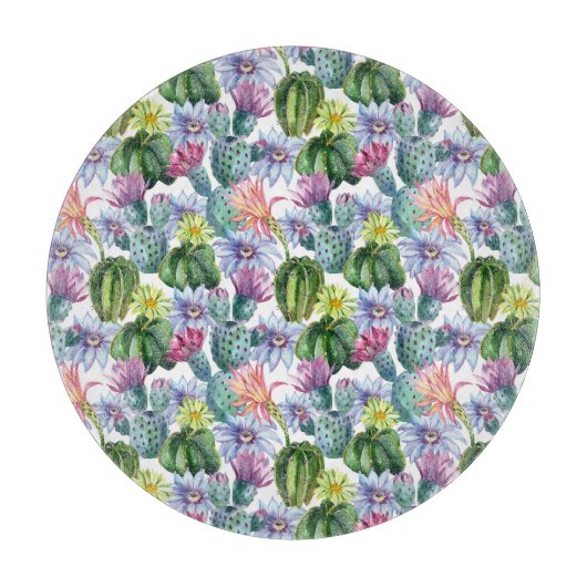 手水色彩の鮮やか色サボテン カッティングボード (正面)