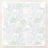 手水色彩の鮮やか色サボテン ガラスコースター (裏面)