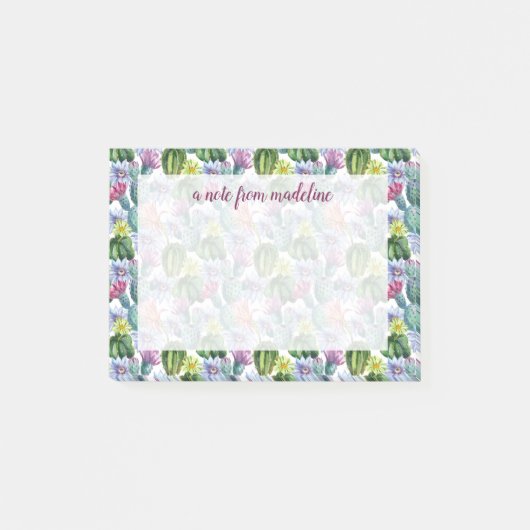 手水色彩の鮮やか色サボテン ポストイット (正面)