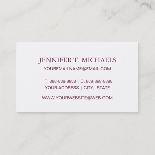 手水色彩の鮮やか色サボテン 名刺 (裏面)