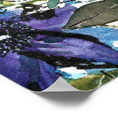 手水色彩の鮮やか色フローラデザイン ポスター (角)