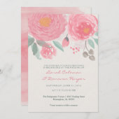 手水色彩の鮮やか色フローラ結婚式招待状 招待状 (正面/裏面)