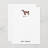 手水色彩の鮮やか色馬文具 招待状 (正面/裏面)