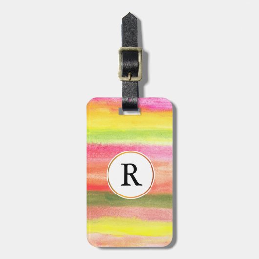 手水色彩の鮮やか色 ラゲッジタグ (正面縦)