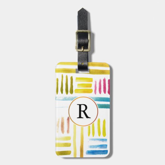 手水色彩の鮮やか色 ラゲッジタグ (正面縦)