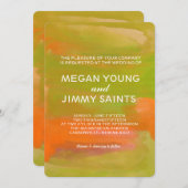 手水色彩の鮮やか色 招待状 (正面/裏面)