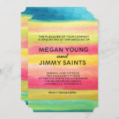 手水色彩の鮮やか色 招待状 (正面/裏面)