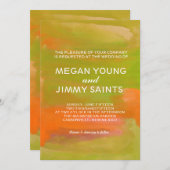 手水色彩の鮮やか色 招待状 (正面/裏面)