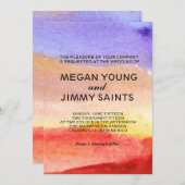 手水色彩の鮮やか色 招待状 (正面/裏面)