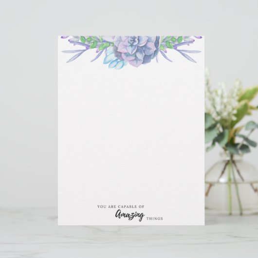 手水色絵を描多肉無地紙 (スタンド正面)