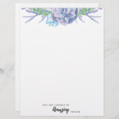 手水色絵を描多肉無地紙 (正面/裏面)