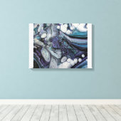 手注ぎアクリルデザイン12 x 12プリントキャンバス キャンバスプリント (インサイチュ (ウッドフロア))