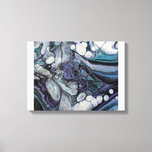 手注ぎアクリルデザイン12 x 12プリントキャンバス キャンバスプリント (正面)