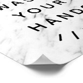 手洗いしてトイレのサインを下さい ポスター (角)