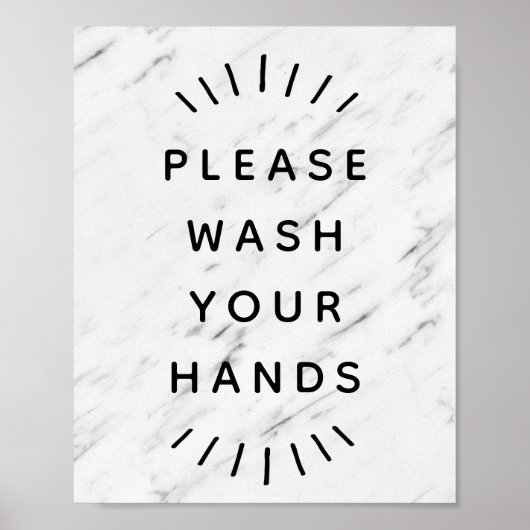 手洗いしてトイレのサインを下さい ポスター (正面)