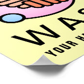 手洗いウイルスアイコン ポスター (角)