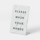 手洗いカウンターのサインを下さい 台座サイン (正面)