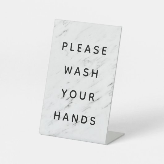 手洗いカウンターのサインを下さい 台座サイン (正面)