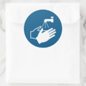 手洗いサイン ラウンドシール (バッグ)