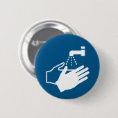 手洗いサイン 缶バッジ (正面&裏面)