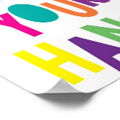 手洗いポスターバスルーム子供たちカラフルプリント ポスター (角)