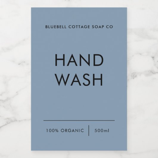 手洗いラベル、エレガント製品ミニマルラベル フードラベル (シングルラベル)