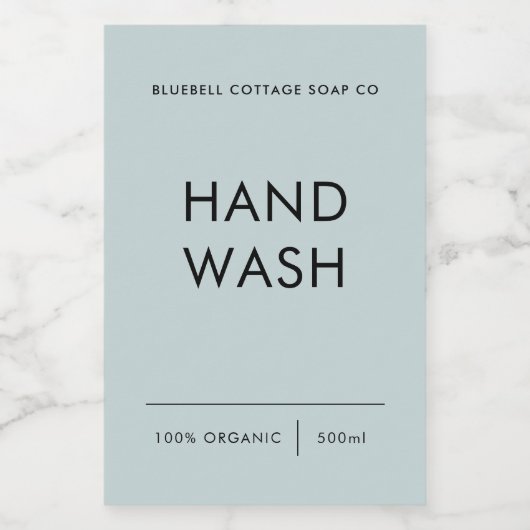 手洗いラベル、エレガント製品ミニマルラベル フードラベル (シングルラベル)