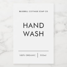 手洗いラベル、エレガント製品ミニマルラベル