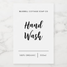 手洗いラベル、スクリプエレガントト製品ラベル