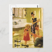 手洗い ポストカード (正面/裏面)