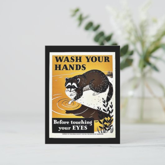 手洗い ポストカード (スタンド正面)