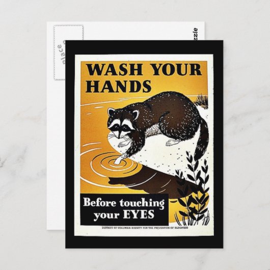 手洗い ポストカード (正面/裏面)