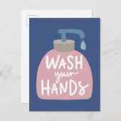 手洗い ポストカード (正面/裏面)
