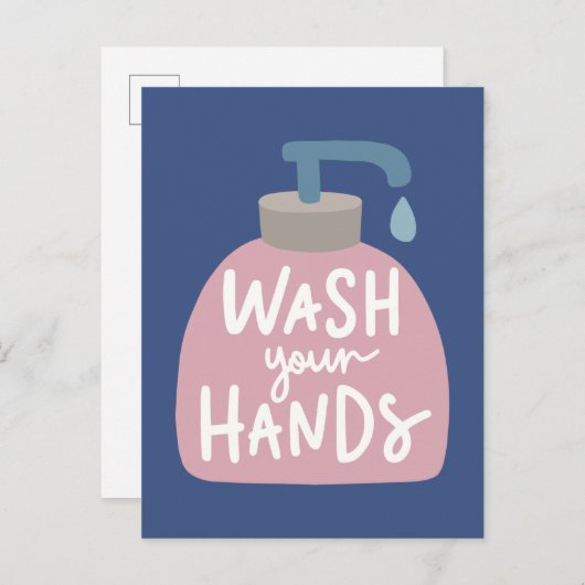 手洗い ポストカード (正面/裏面)