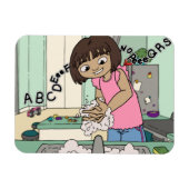 手洗い マグネット (横)