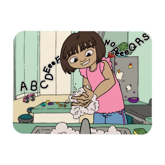 手洗い マグネット (横)